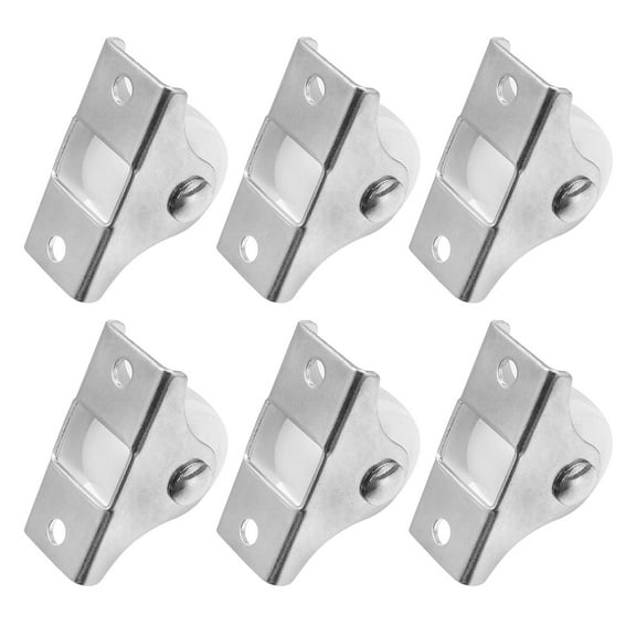 LOLIPPYY 16Pcs Silver Plastic Furniture Caster Rollers High Load Capacity with Metal Plate for Drawers
