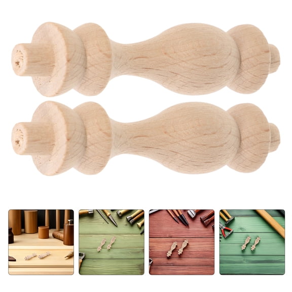 LOLIPPYY 16Pcs Wood Balusters for Indoor Stairs and Decks Unstained Natural Finish for Home Use