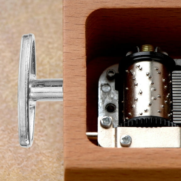 LOLIPPYY 16pcs Winding Key for Music Box Iron Silver Clock Repair Tools Standard