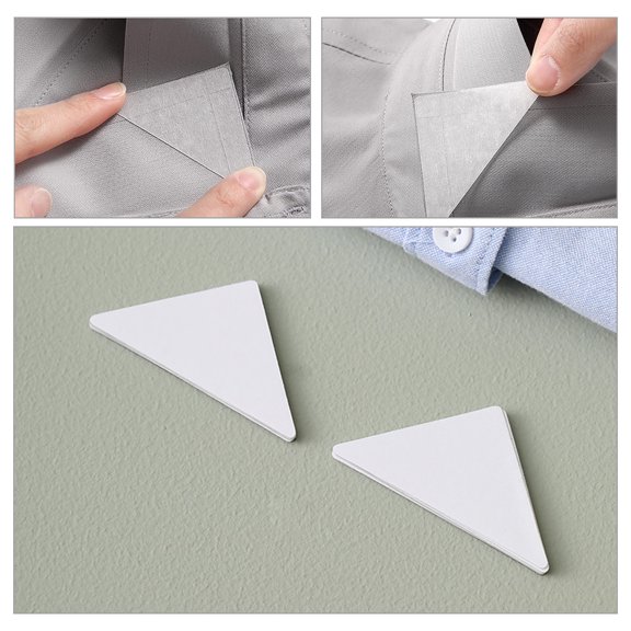 LOLIPPYY 180Pcs Collar Stay Stickers for Mens Shirts Easy to Use White Shirt Collar Inserts for Polished Look