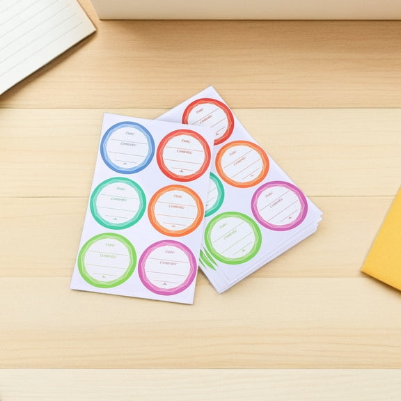 LOLIPPYY 180Pcs Removable Food Labels Stickers for Glass Jars and Containers with Waterproof Adhesive