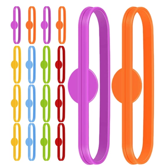 LOLIPPYY 18Pcs Stretchable Silicone Drink Markers for Wine Cups and Cocktail Glasses Multicolor Identifiers