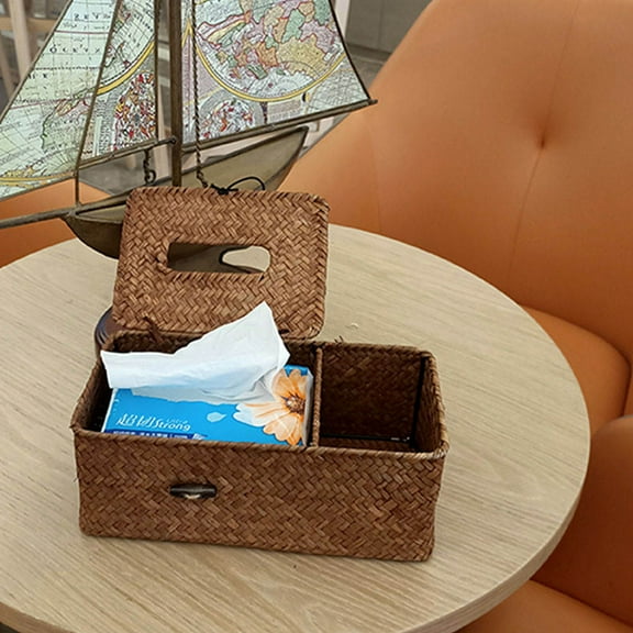 LOLIPPYY 1PC Rectangular Tissue Box Crafted from Synthetic Material for Home Use