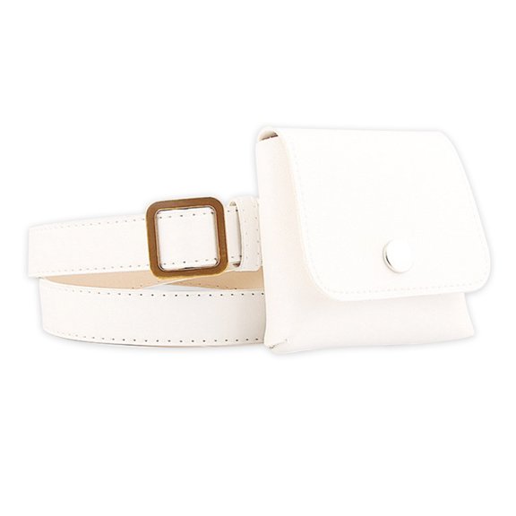 LOLIPPYY Retro Style Casual Chest Bag for Women, Multifunctional Waist and Crossbody Purse with Key and Phone Holder, White