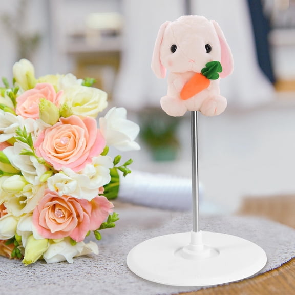 LOLIPPYY 1Pack Action Figure Display Holder White Adjustable Stand for Dolls during Playtime