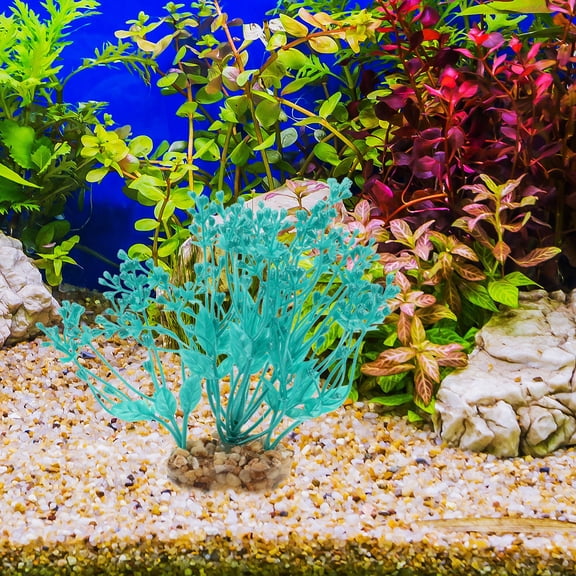 LOLIPPYY 1Pack Aquatic Plants for Aquarium Plastic Green Decoration Underwater Landscape
