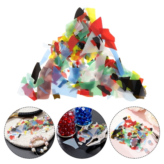 LOLIPPYY 1Pack Assorted Color Crushed Fusible Glass for Microwave Kiln Designed for DIY Fused Glass Jewelry Supplies