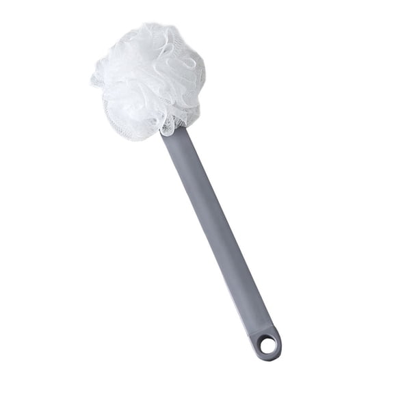 LOLIPPYY 1Pack Body Scrubber Tool Bath Brush Long Handle for Adults Gray
