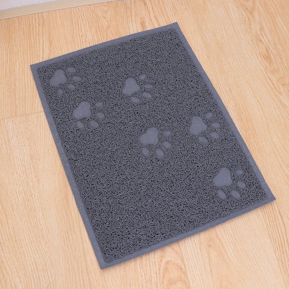 LOLIPPYY 1Pack Cat Litter Mats Grey Protect Floors Rectangular for Pet Owners