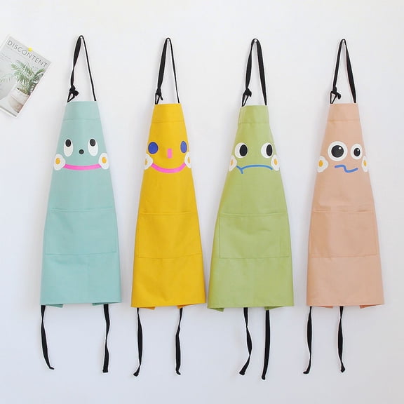 LOLIPPYY 1Pack Childrens Cooking Aprons Cotton Adjustable Smock for Kids and Adults in Home Cooking