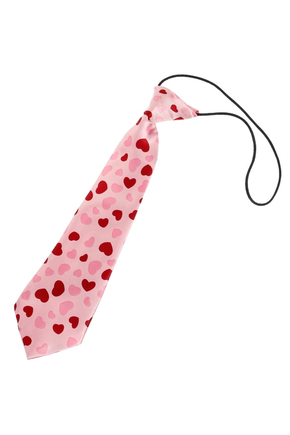 1Pack Custom Mens Tie in Pink Polyester for Holiday with Suit Decor