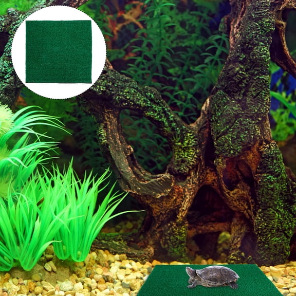 LOLIPPYY Dark Green Home Landscaping Turf Artificial Grass for Turtle Platform and Garden Decoration