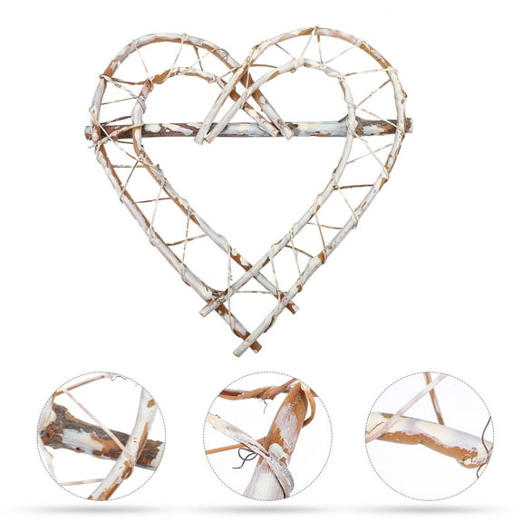 LOLIPPYY 1Pack Dark Grey Rattan Wreath Christmas Home Decoration DIY Lovers 10.2*9.9in