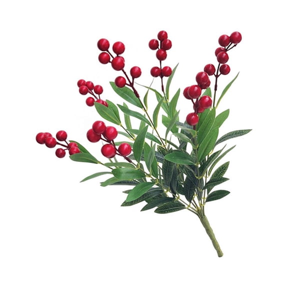 LOLIPPYY 1Pack Fake Berry Stems Plastic Ornamental Decor for Weddings and Parties