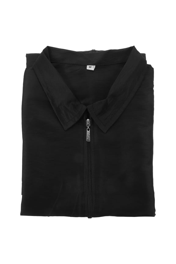 1Pack Grooming Clothes Jacket in Black Brocade Polyester for Hair Cutting and Dyeing