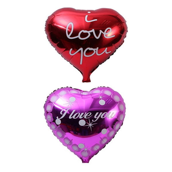 LOLIPPYY 1Pack I Love You Balloons Foil Even Inflation Heart Shape for Valentines Day Party All