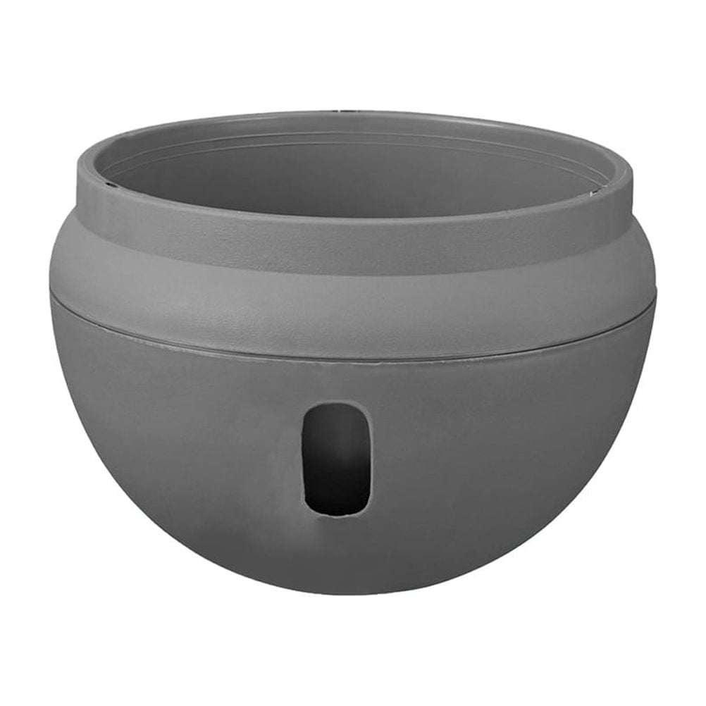 LOLIPPYY 1-Pack Indoor Hanging Flower Pot Plastic Planter for Office and Home Decor, Greyish White