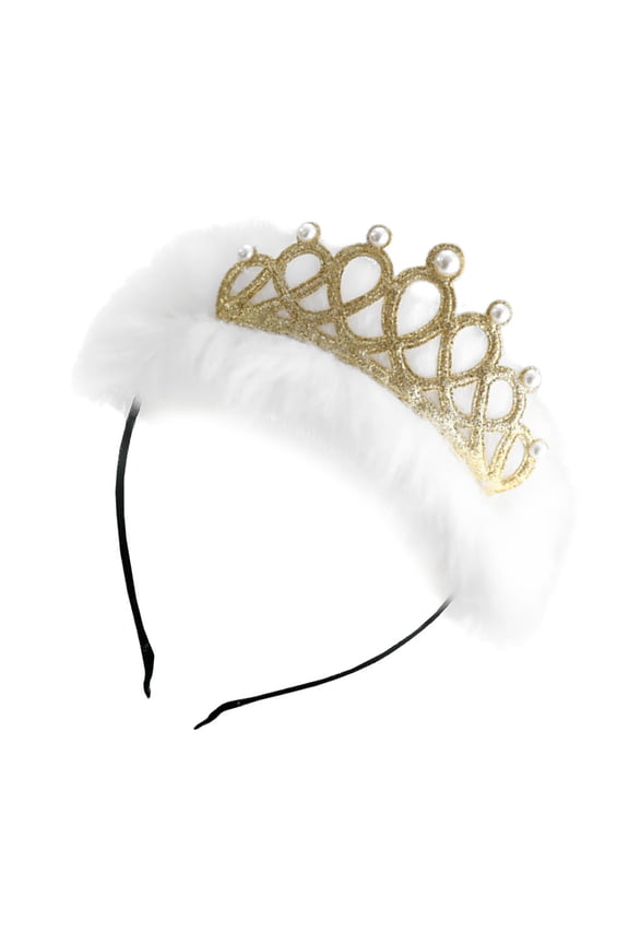 1Pack Kids Headbands Crown Headband for Girls with Polyester Birthday Style