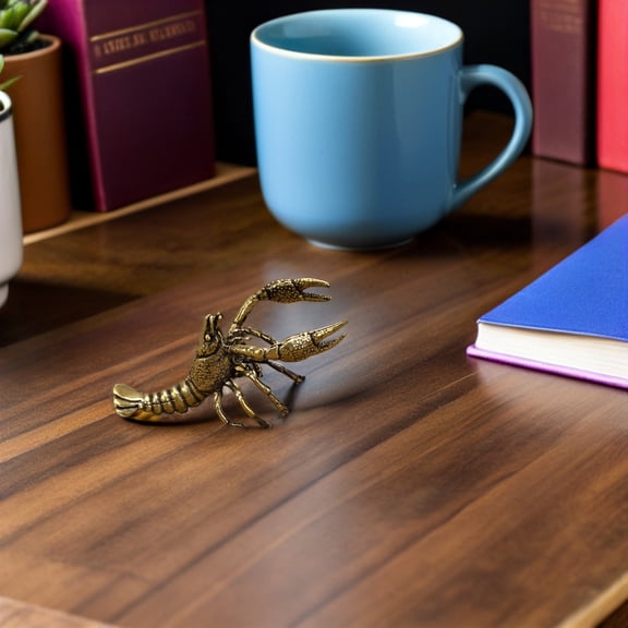 LOLIPPYY 1Pack Lobster Decor Copper Sculpture Home Furnishing for Smooth Polished