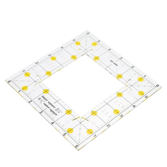 LOLIPPYY 1Pack Multifunction Ruler Assorted Color Plastic for Quilting and Measuring 16.5X16.5CM