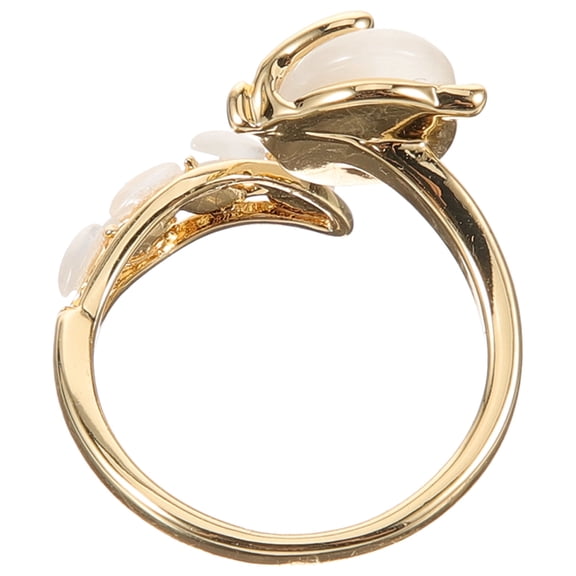 LOLIPPYY 1Pack Open Rings for Women Jewelry in Golden Metal for Wedding and Homecoming