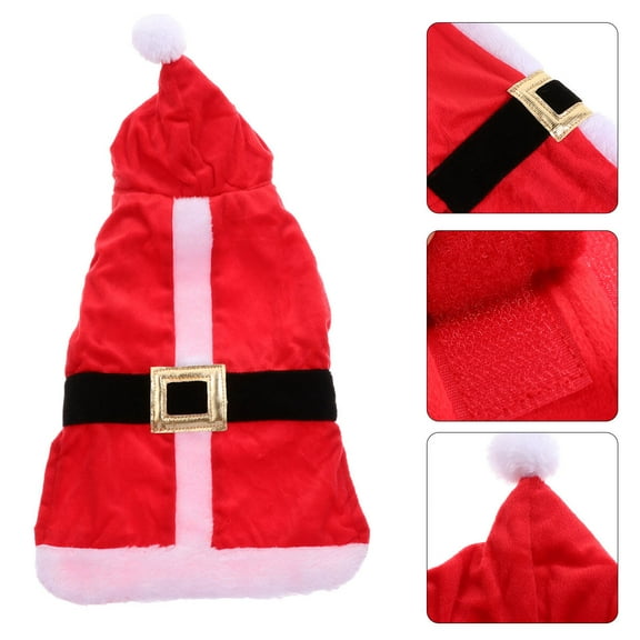 LOLIPPYY 1Pack Pet Costume Red for Dogs with Christmas Elements Design Durable