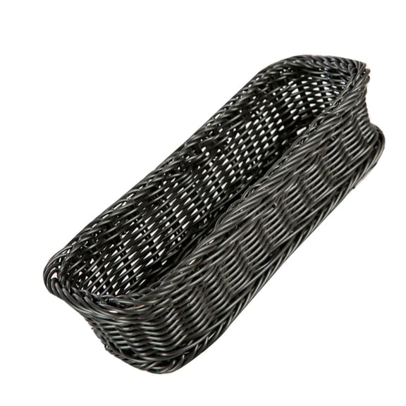 LOLIPPYY 1-Pack Rectangular Woven Bread Basket in Grey, Multi-Functional Storage Organizer
