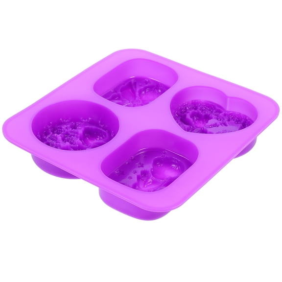 LOLIPPYY 1Pack Reusable Soap Mould in Purple for DIY Craft Making Supplies