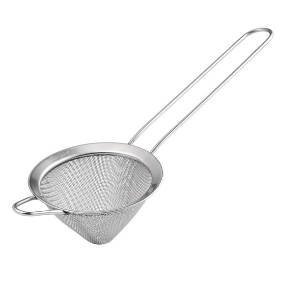 LOLIPPYY 1Pack Silver Stainless Steel Cone Shape Mesh Strainer for Filtering Residue in Kitchen