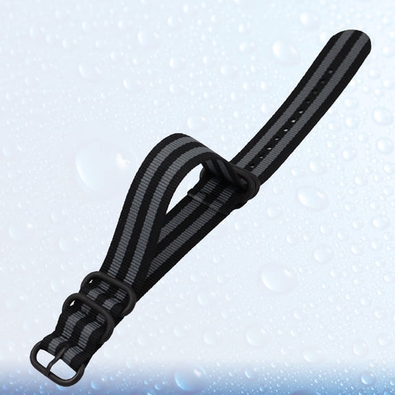 LOLIPPYY 1Pack Striped Watch Strap Replacing Old Band Ergonomic Design in Black and Grey