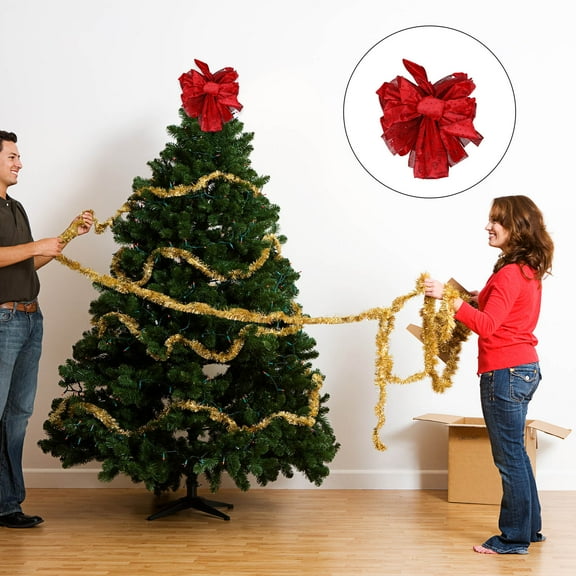 LOLIPPYY 1-Pack Red Tree Topper Unique Treetop Decoration Perfect for Family and Friends Holiday Decor