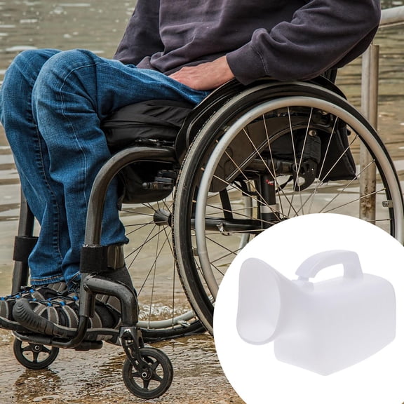 LOLIPPYY 1-Pack Transparent Unisex Urinal Bottle for Patients, Outdoor Trekking, Travel, and Medical Use