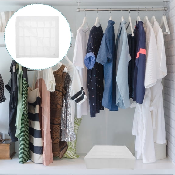 LOLIPPYY 1Pack Wardrobe Storage Boxes White Nonwoven Fabric Space Saving Closet Storage Box Adults