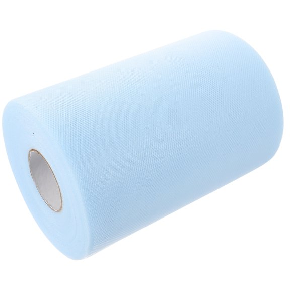 LOLIPPYY 1Pack of Sky Blue Tulle Fabric Ribbon Roll for Decoration Lightweight Tulle for School Events
