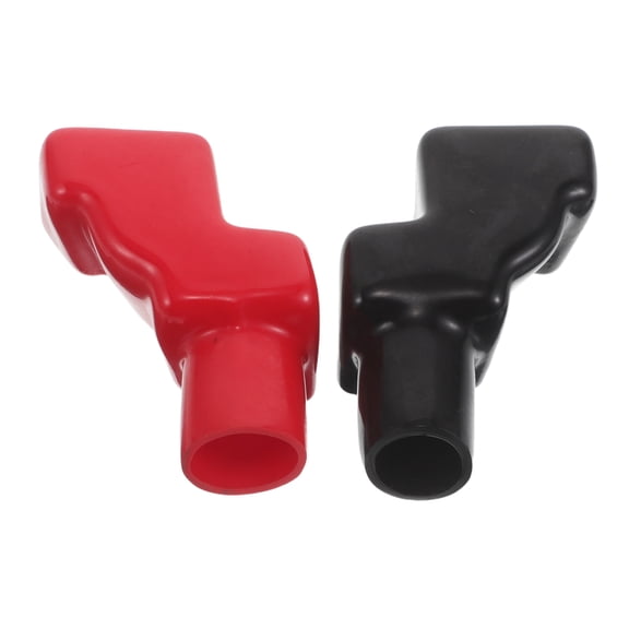 LOLIPPYY 1 Pair Soft Rubber Battery Terminal Covers Negative Cable Protectors for Car Truck Battery Safety