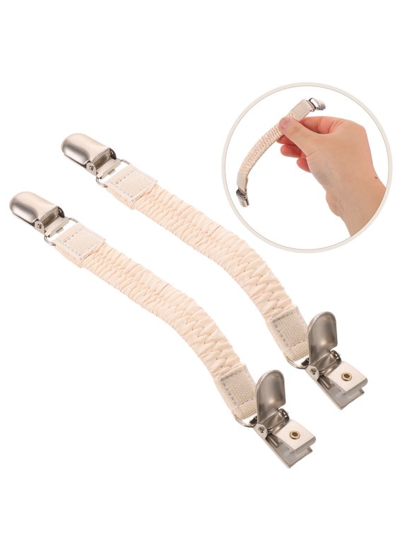 1Pair Elastic Replacement Heel Strap for Sandals and Clogs with Strong Metal Clip