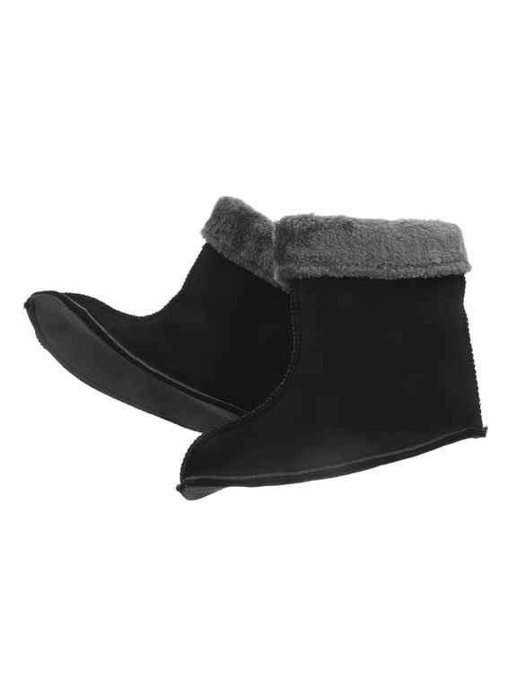 Black Insulated Boot Liners with Thick Fleece for Winter Hikes 1Pair