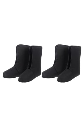 1 Pair Black Detachable Boot Liner, Soft Insulated Inner Shoe Insert for Warmth in Cold Weather
