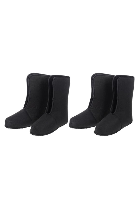1 Pair Black Detachable Boot Liner, Soft Insulated Inner Shoe Insert for Warmth in Cold Weather
