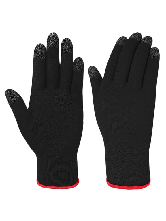 Black Windproof Gloves for Outdoor Protection and Touchscreen Use