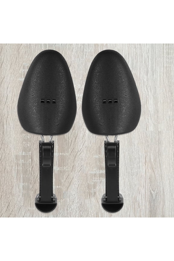 1 Pair Black Plastic Shoe Trees with Air Vents for Sneakers and Boots, Shoe Shapers to Maintain Shape and Prevent