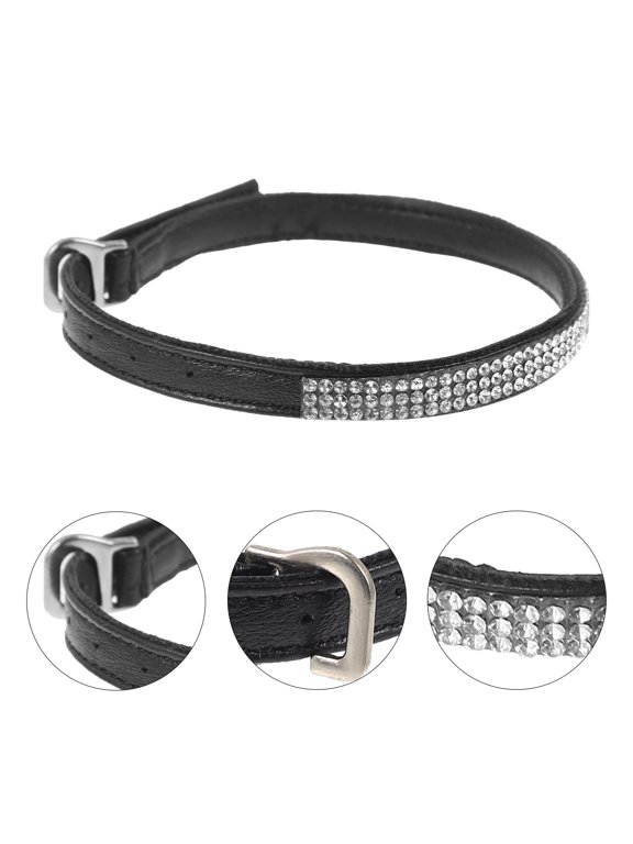 Rhinestone Heel Straps Black Anti-Slip Elegant Ankle Decoration
