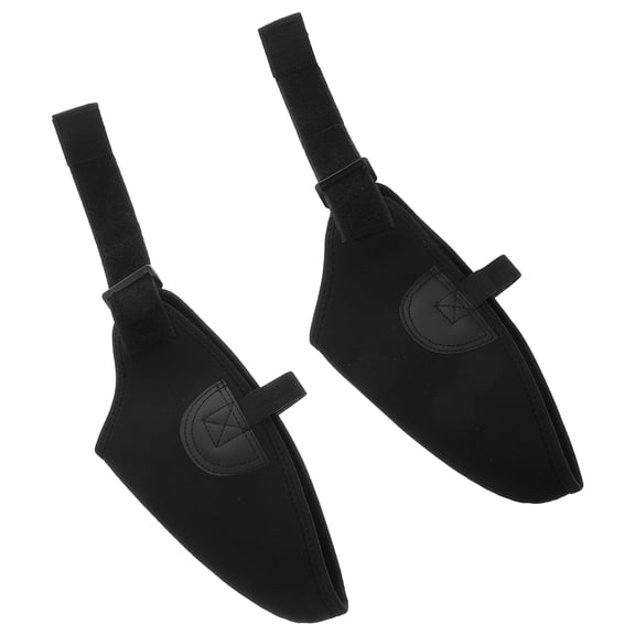 LOLIPPYY 1Pair Black Reusable Ski Boot Covers with Insulated Padding for Snow and Rain Protection