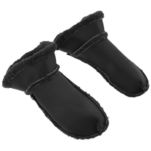 LOLIPPYY 1Pair Black Winter Shoe Inserts Plush Warm Detachable Soft Shoe Liners for Adults