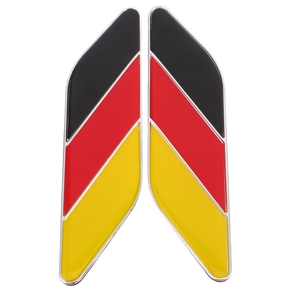 LOLIPPYY 1Pair Car Decor German Flag Badge 3D Metal Sticker Easy Install Exterior Accessory