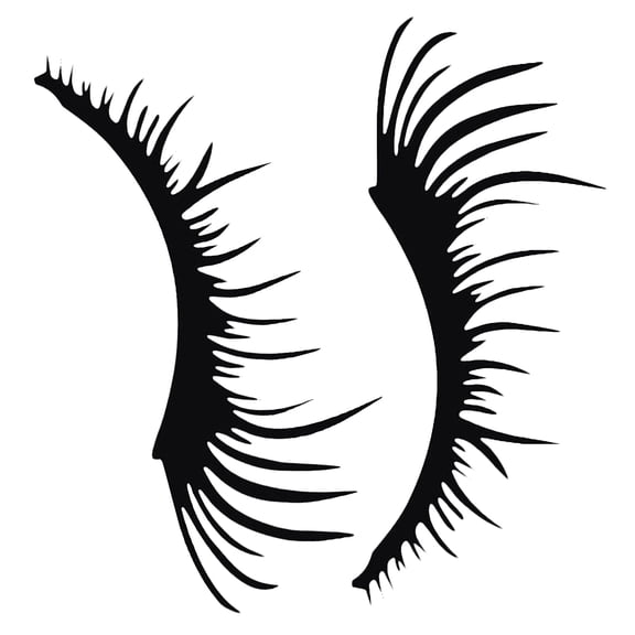 LOLIPPYY 1Pair Car Headlight Eyelashes Sticker Black Waterproof Durable Decorative Auto Decal