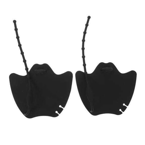 LOLIPPYY 1Pair Comfortable Silicone Swim Hand Paddles Black for Swimming Efficiency and Snorkeling Training