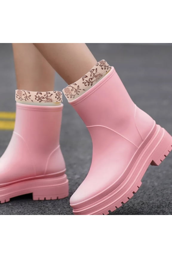 1Pair Detachable Winter Boot Liner Warm Breathable Sock for Rain Boots Hunting Use