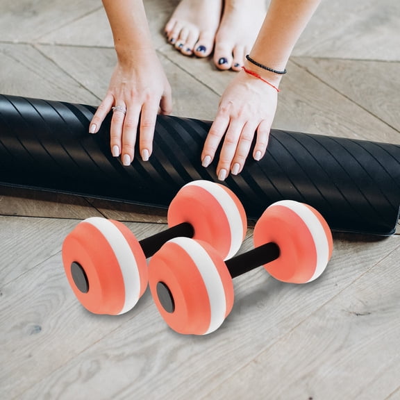 LOLIPPYY 1 Pair EVA Floating Pool Dumbbells for Water Aerobics with Adjustable Buoyancy and Ergonomic Comfortable Grip