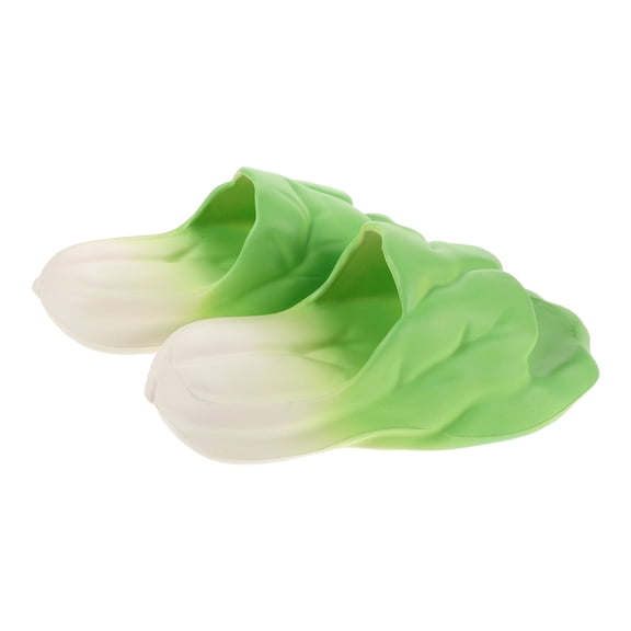 LOLIPPYY 1Pair Green Couple Slippers Eva Lightweight Soft Foam with Anti Slip Sole for Home and Outdoor